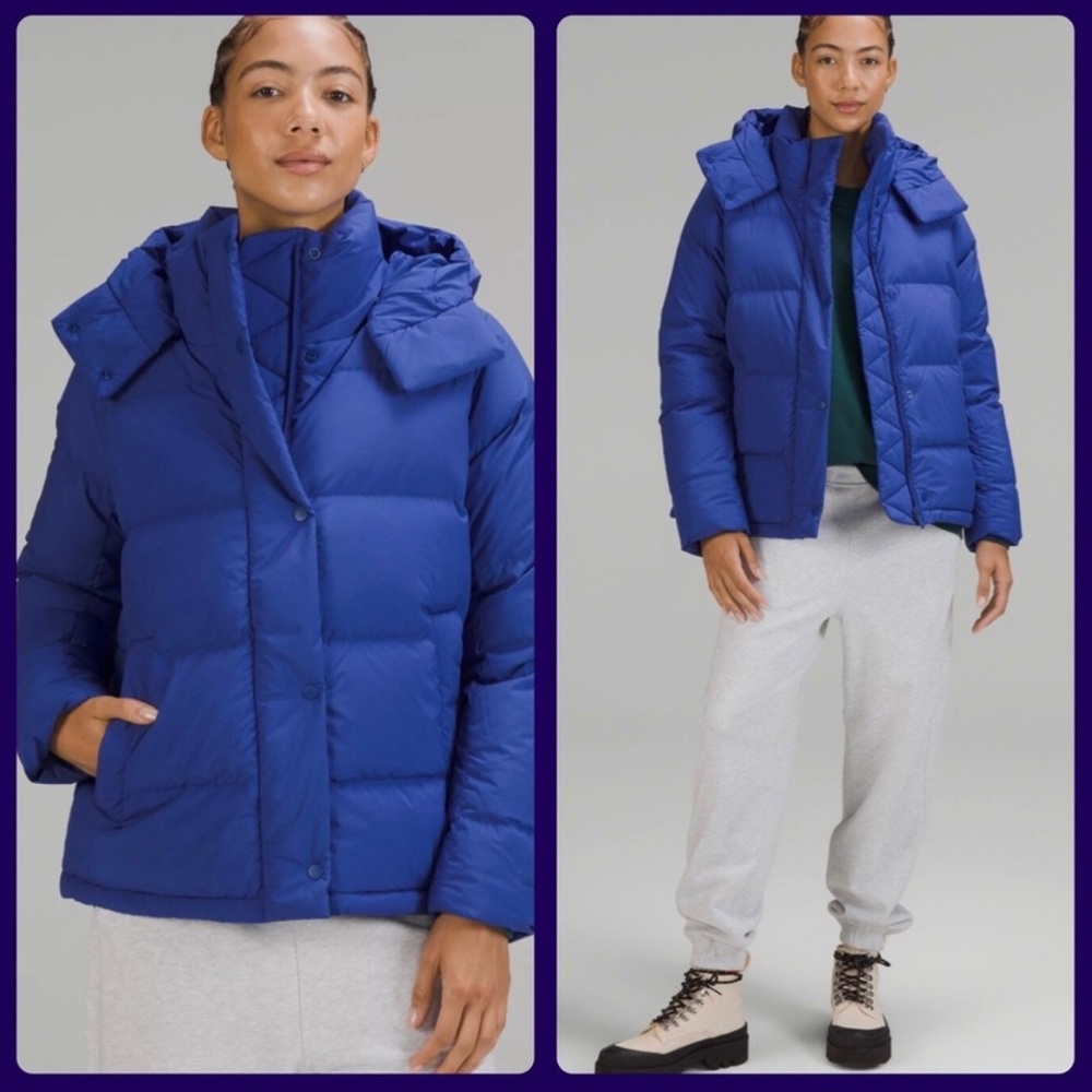 Excellent condition! Lululemon Wunder Puff Psychic Blue jacket size 2